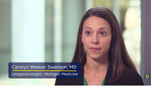 Dr. Carolyn Swenson, urgynecologist at Michigan Medicine starts a discussion on incontinence