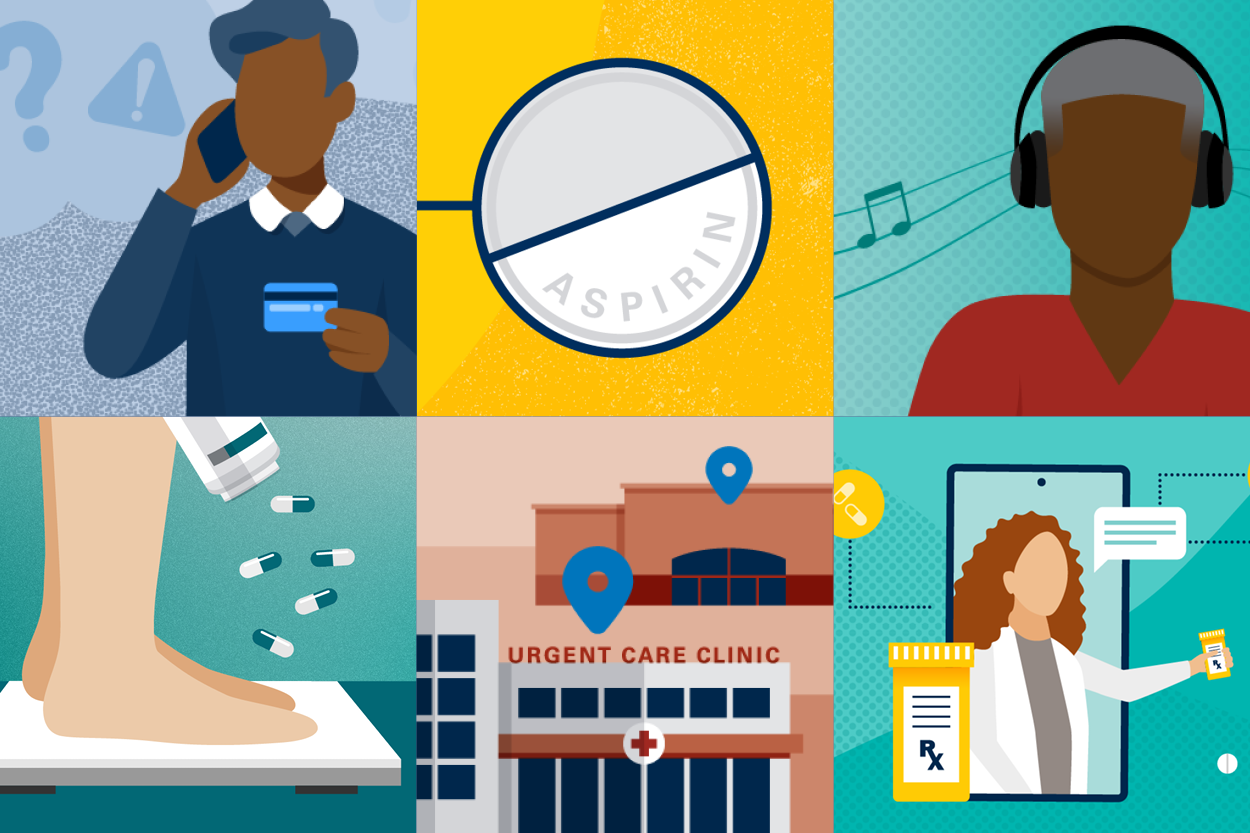 Scams, Aspirin Use, Music, Weight Management, Alternative Sites of Care, Direct-to-Consumer Care