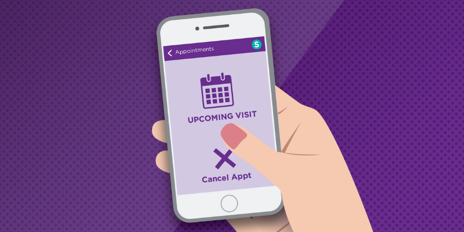 Scheduling an appointment on a smartphone